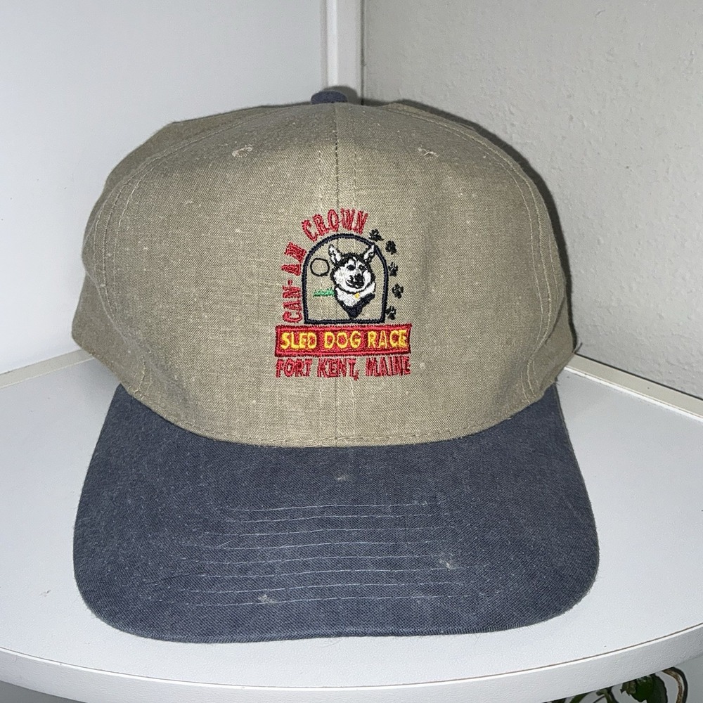 Vintage Hat CAN-AM Crown Sled Dog Race Fort Kent Maine Cap
